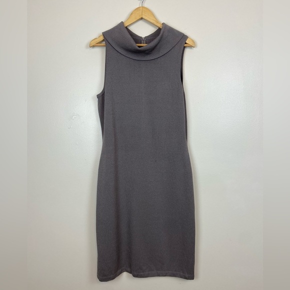 St. John Collection Santana Knit Sleeveless Cowl Neck Dres - Picture 1 of 10